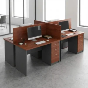 4-Person Cubicle Office Desk