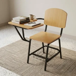 Wooden Tablet Arm Chair