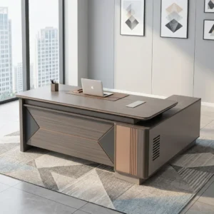 1.6m Grey Oak Executive Desk