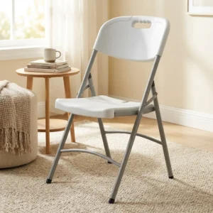 White Plastic Folding Chair